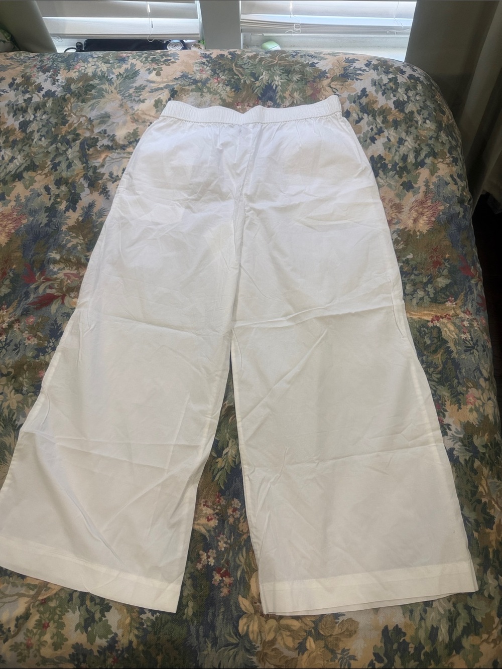 NWT - J Crew End on End Cotton Wide Leg Pajama Pant White - Large - Picture 2 of 6